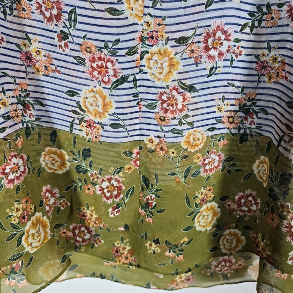 Cabi Womens Small Garden Blouse Blue Grey Floral Top Sleeveless New No Tags - Picture 12 of 12